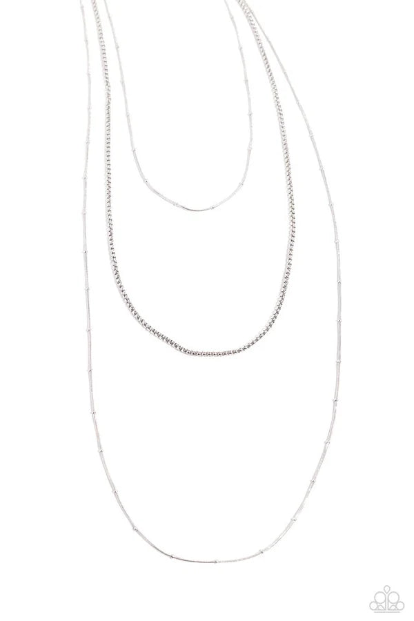 Layer Lockdown - Silver necklace D082