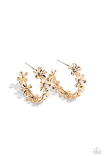 Load image into Gallery viewer, Floral Flamenco - Gold hoop earring A029
