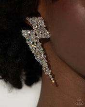Load image into Gallery viewer, Electric Effulgence - Gold post earring May 2024 LOP Box 7
