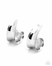 Load image into Gallery viewer, Curly Cadence - Silver hoop earring A070

