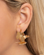 Load image into Gallery viewer, No WINGS Attached - Gold hoop earring LR4
