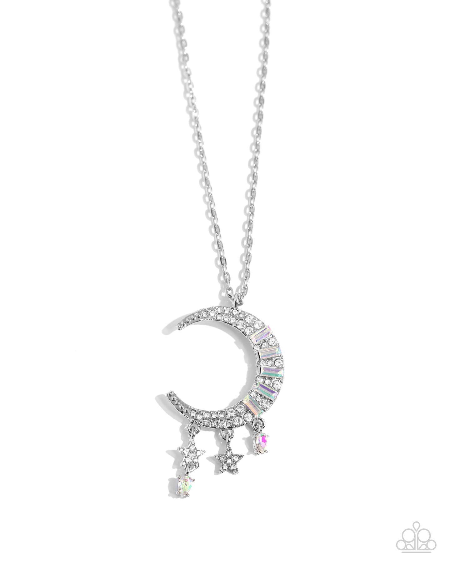 Lunar Landmark - White necklace A084