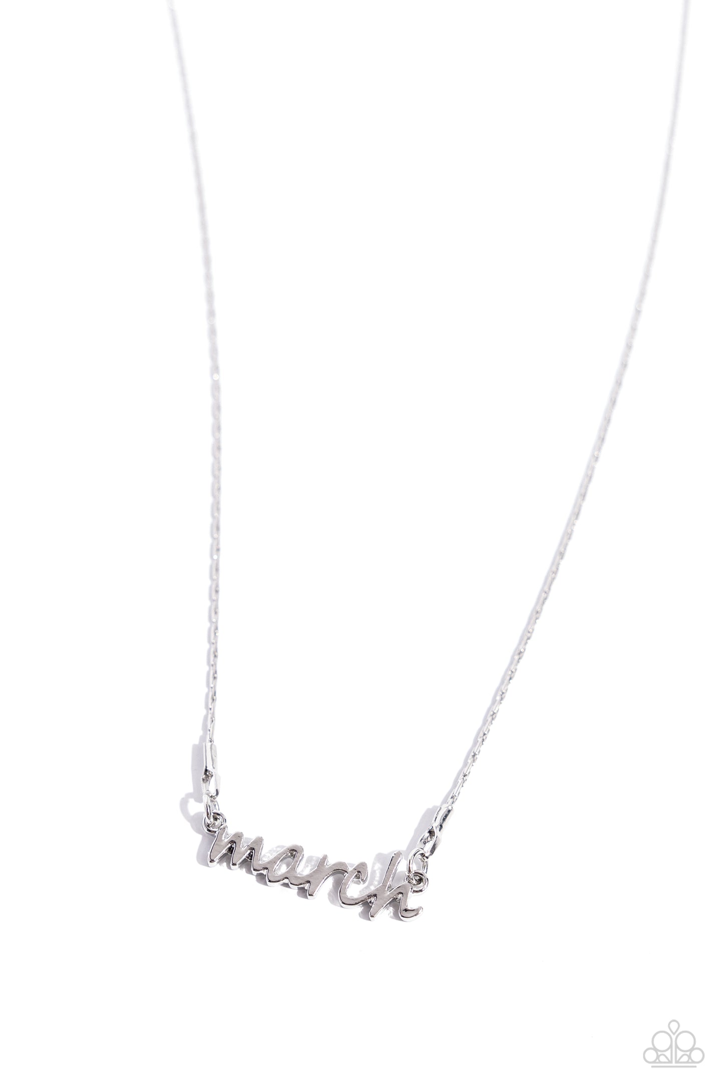 Birth Month Bling - March - Silver necklace E051