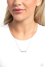 Load image into Gallery viewer, Birth Month Bling - March - Silver necklace E051
