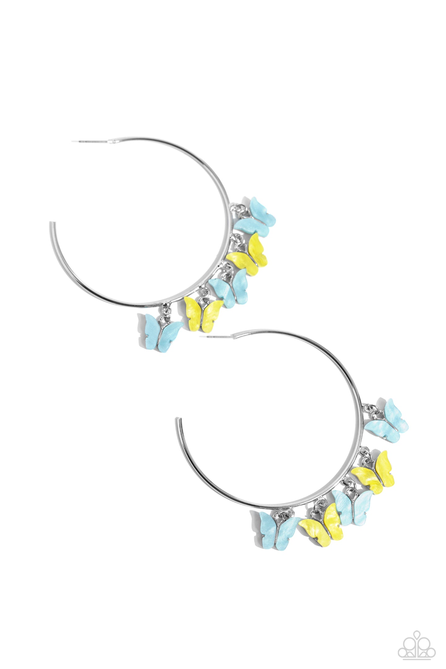 Bemusing Butterflies - Blue hoop earring 1000