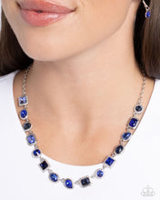 Load image into Gallery viewer, Gallery Glam - Blue  necklace E010
