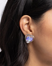 Load image into Gallery viewer, Heart-Pounding Haute - Purple post earring D022
