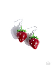Load image into Gallery viewer, Strawberry Sentiment - Red earring E013
