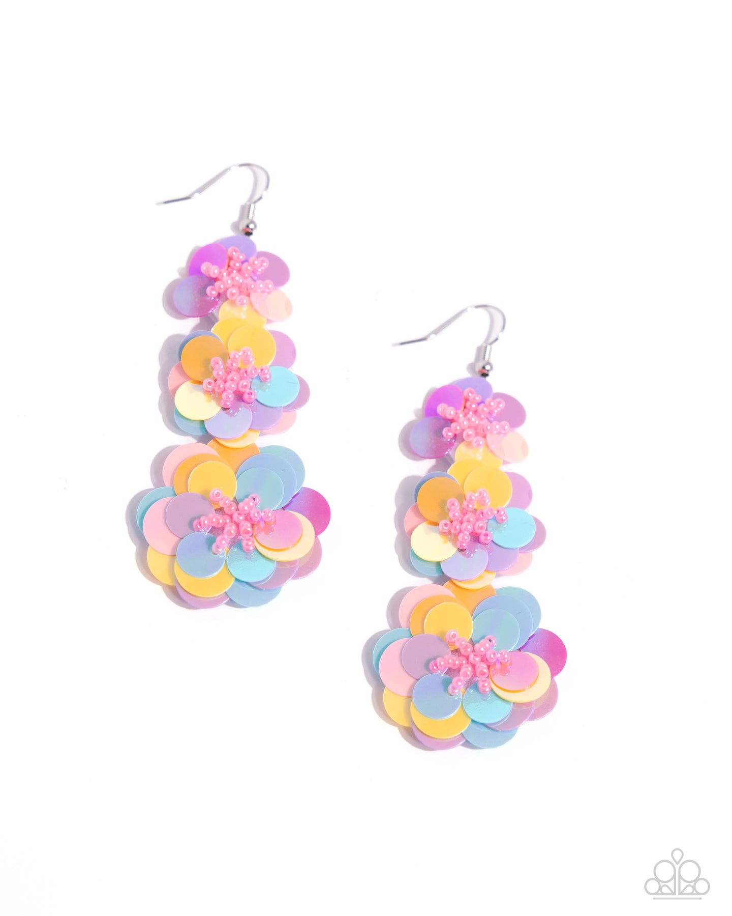Beaded Bouquet - Multi earring A066