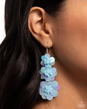 Load image into Gallery viewer, Beaded Bouquet - Blue earring E042
