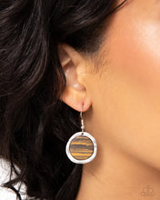 Load image into Gallery viewer, 2 pc SET: Pendant Puzzle - Brown necklace + earring A035
