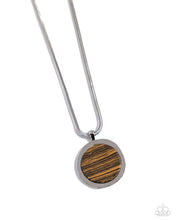 Load image into Gallery viewer, 2 pc SET: Pendant Puzzle - Brown necklace + earring A035
