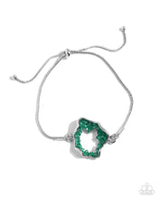Load image into Gallery viewer, $16 SET: Geode Greeting - Green bracelet plus matching ring D056
