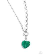 Load image into Gallery viewer, $16 SET: Definition of HEART - Green necklace plus matching bracelet B085/D039
