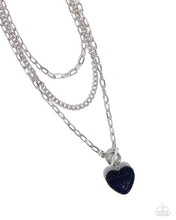 Load image into Gallery viewer, HEART Gallery - Blue necklace A044

