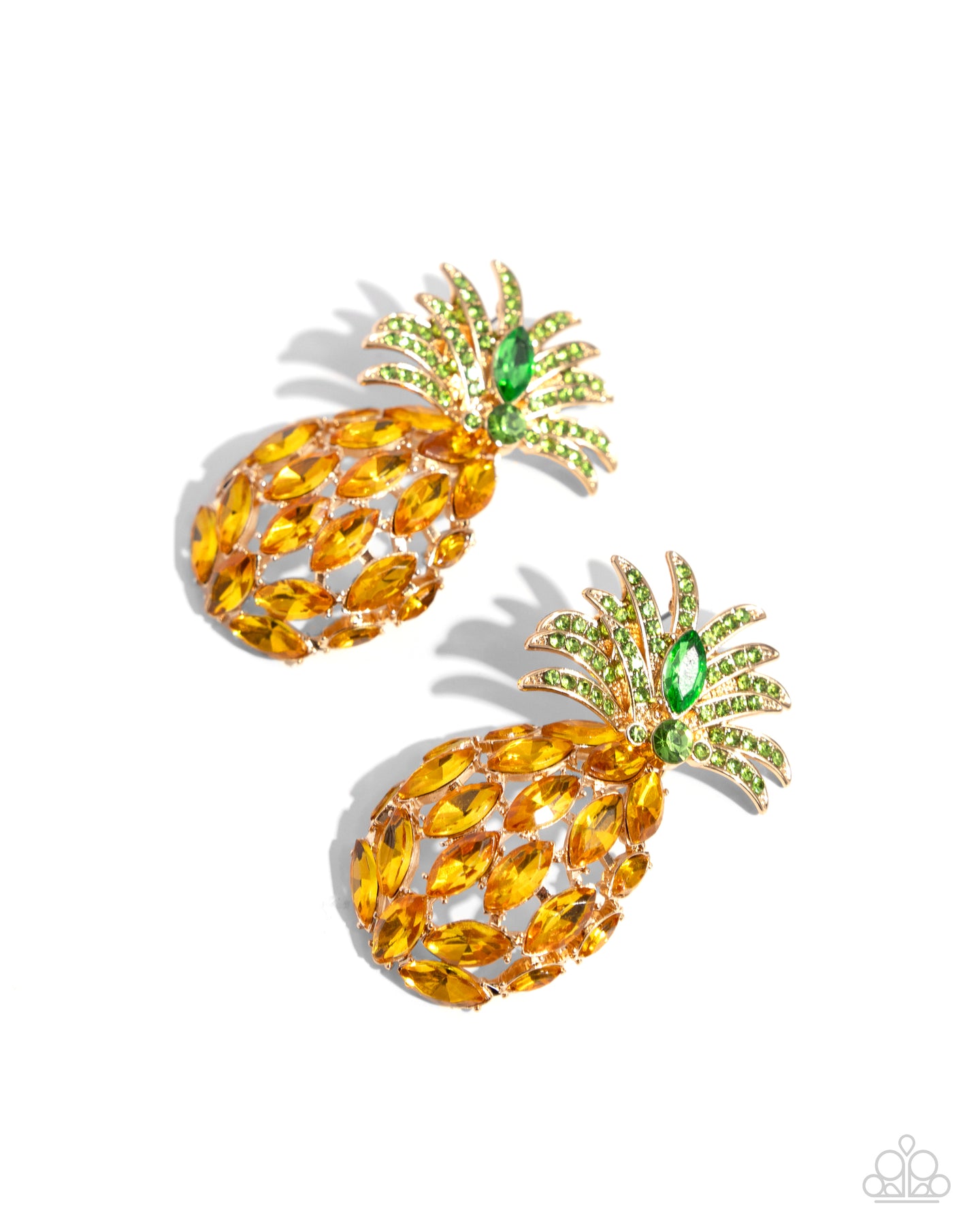 Pineapple Pizzazz - Yellow post earring Box 4