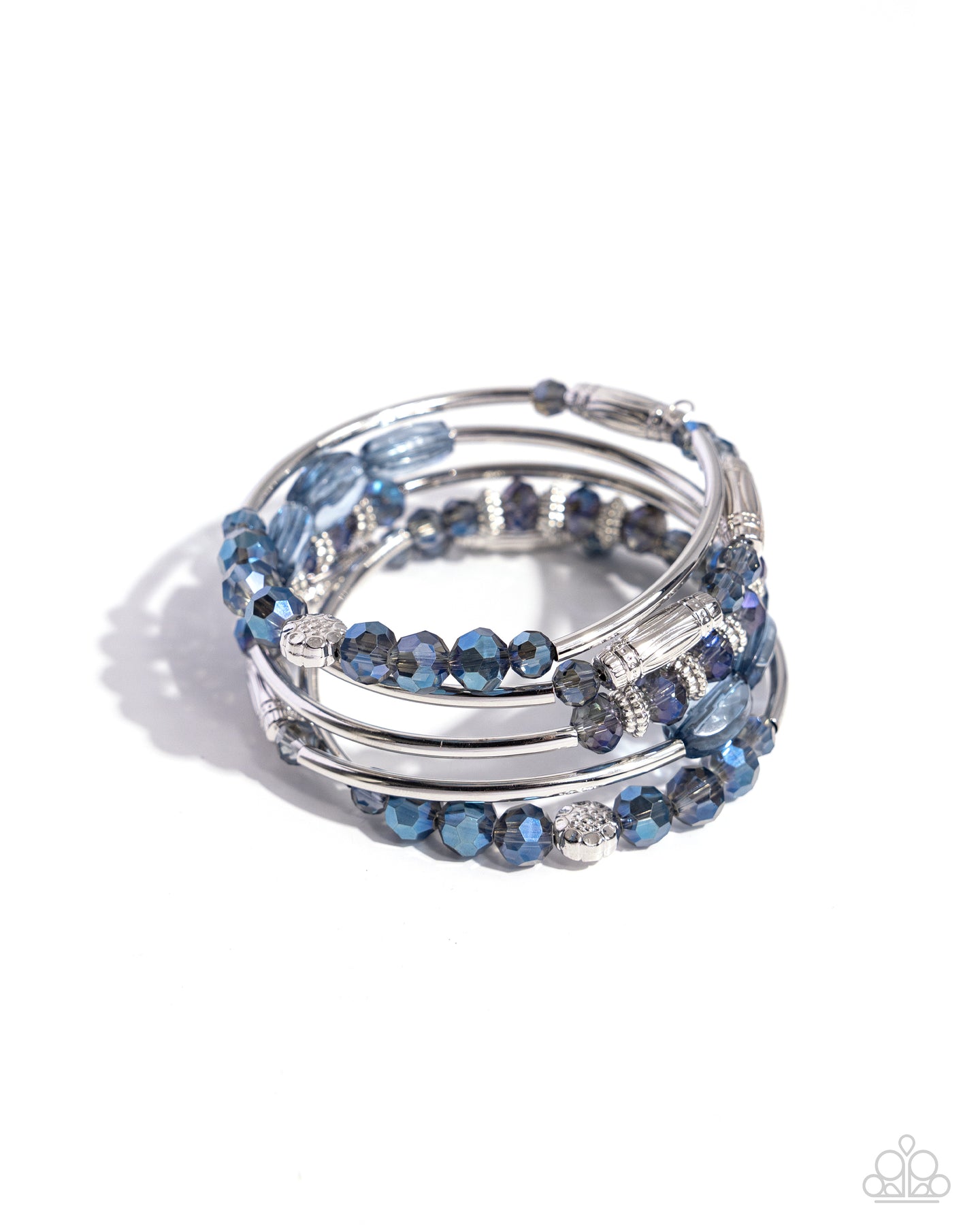 Sassy Stack - Blue coil bracelet 1799B