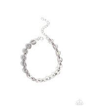 Load image into Gallery viewer, $16 Abstract Advocate necklace and Adventure bracelet - Silver E007
