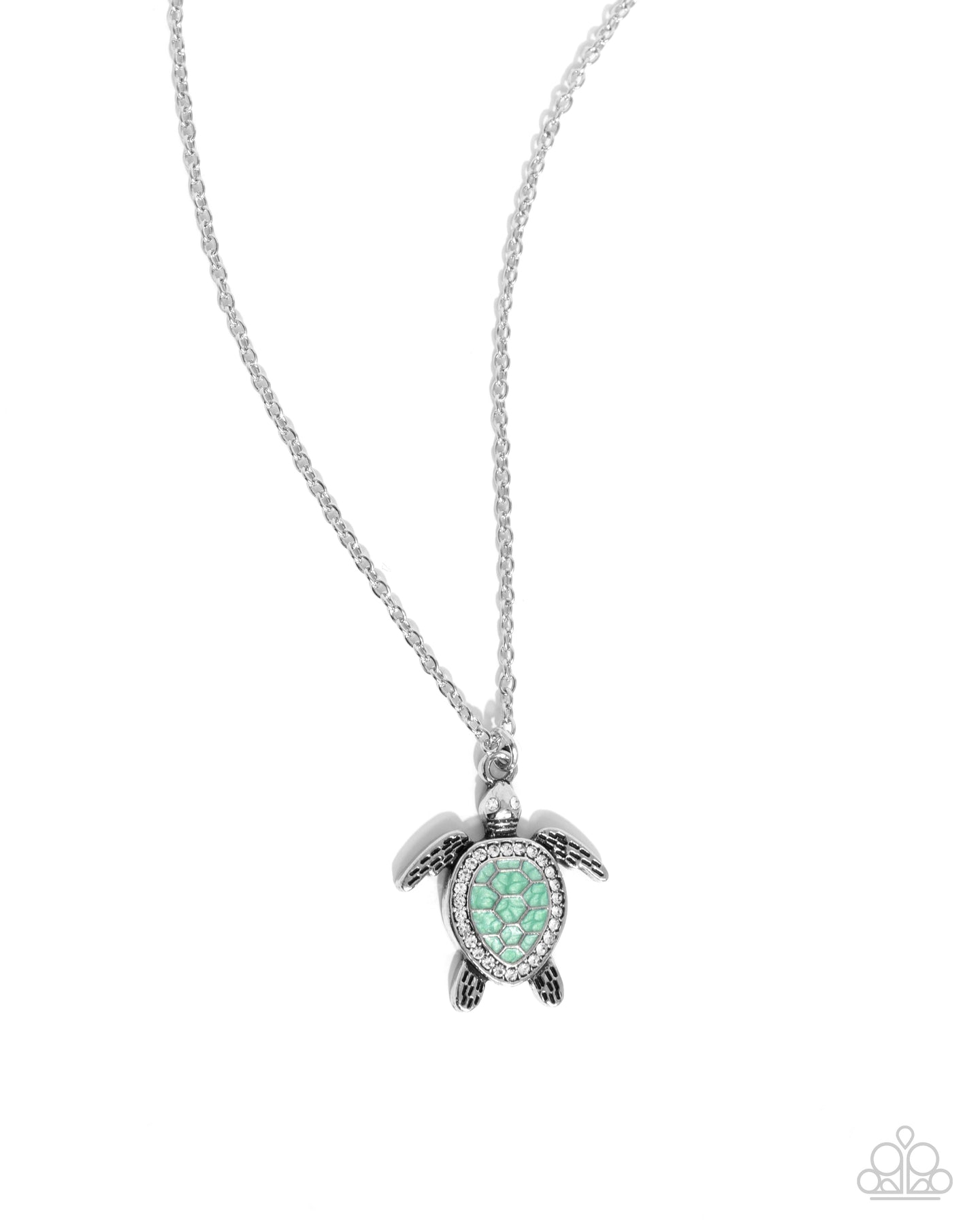 Turtle Tourist - Green necklace A022