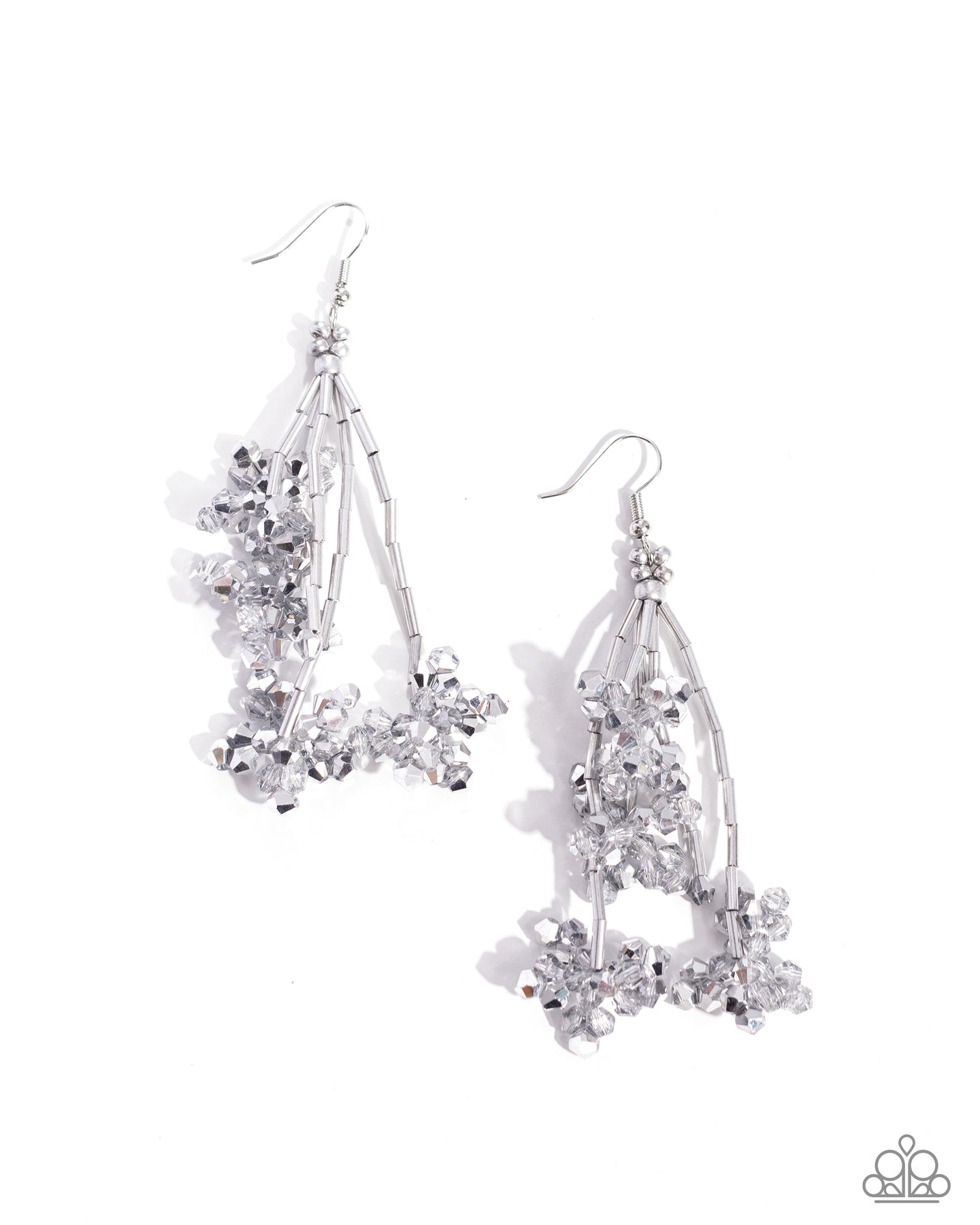Petaled Precipitation - Silver earring B130