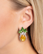 Load image into Gallery viewer, Prismatic Pineapple - Yellow earring BOX 9
