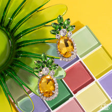 Load image into Gallery viewer, Prismatic Pineapple - Yellow earring BOX 9
