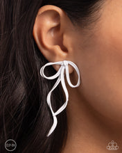 Load image into Gallery viewer, Vow To BOW - White clip-on earring C016
