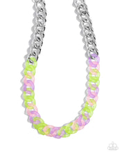 Load image into Gallery viewer, Rainbow Ragtime - Green necklace E011
