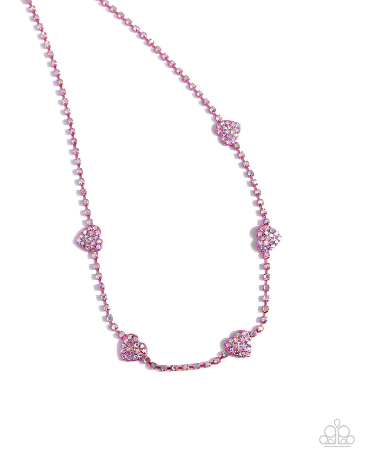 Homecoming Hearts - Pink necklace E016