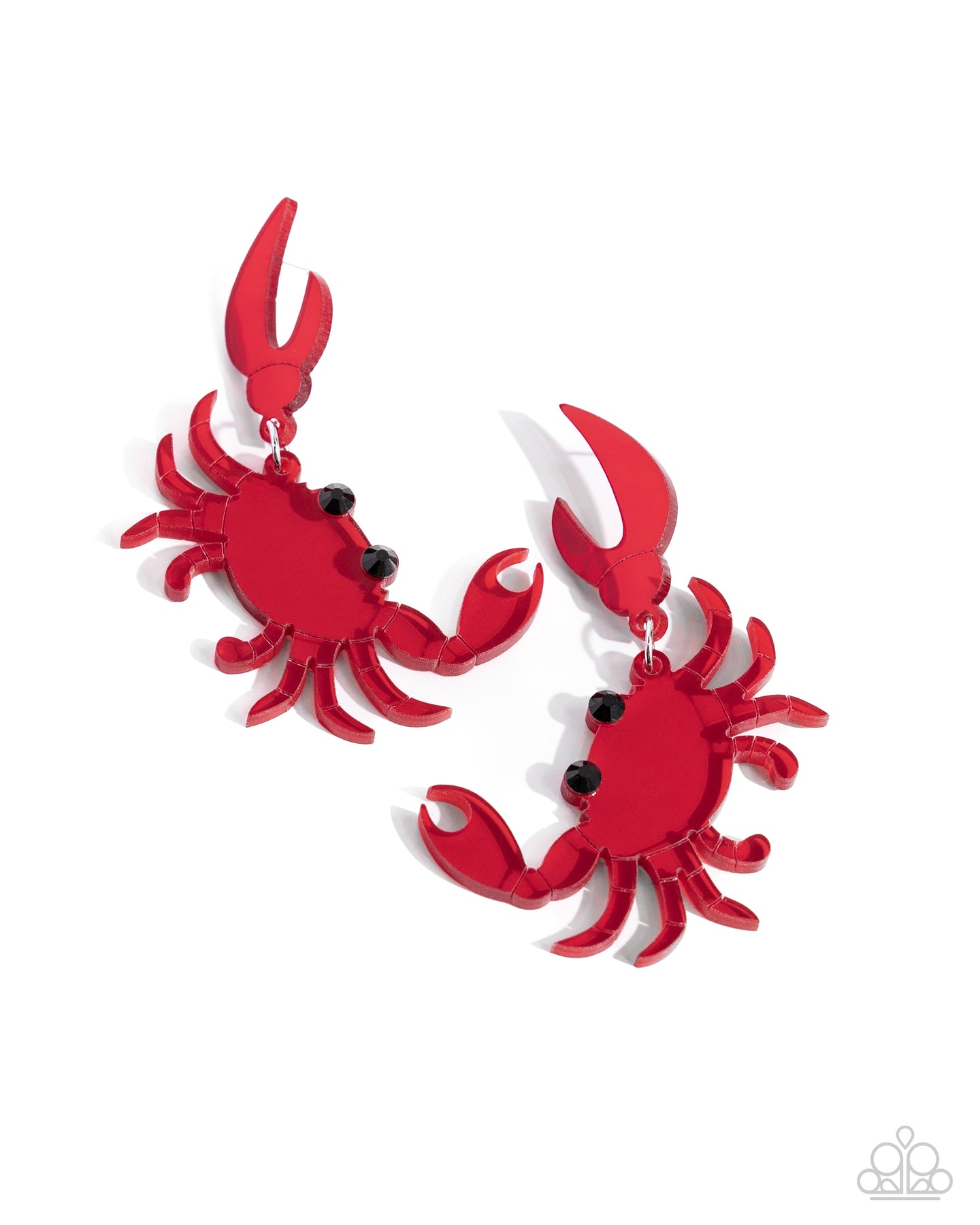 Crab Couture - Red post earring A081