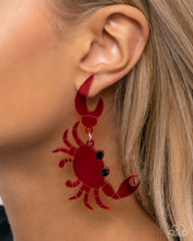 Load image into Gallery viewer, Crab Couture - Red post earring A081

