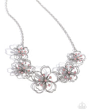 Load image into Gallery viewer, Wiry Wallflowers - Pink necklace 1863
