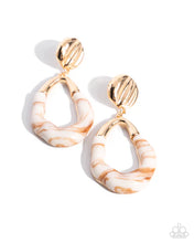 Load image into Gallery viewer, High-Sheen Swirls - Gold post earring B001
