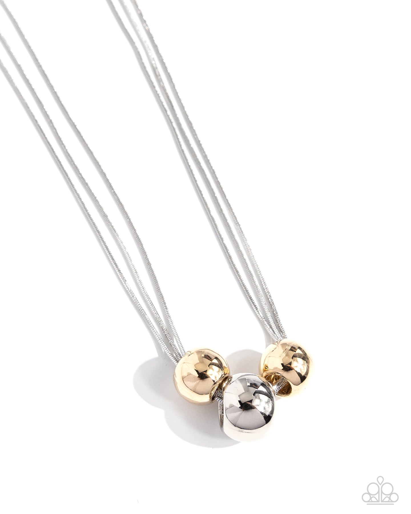 Beaming Beads - Silver necklace 943