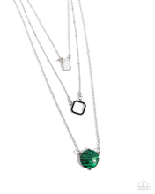 Load image into Gallery viewer, Playfully Panache - Green necklace E016
