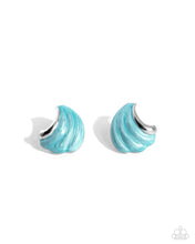 Load image into Gallery viewer, Whimsical Waves - Blue post earring D044
