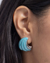 Load image into Gallery viewer, Whimsical Waves - Blue post earring D044
