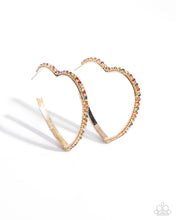 Load image into Gallery viewer, Halftime Hearts - Multi hoop earring E004
