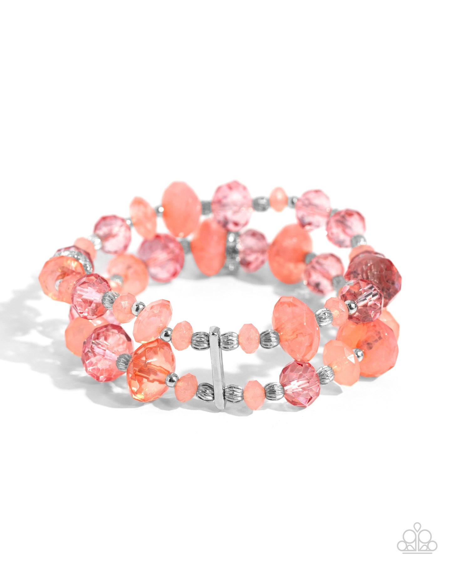 Faceted Fairy Tale - Orange bracelet E009