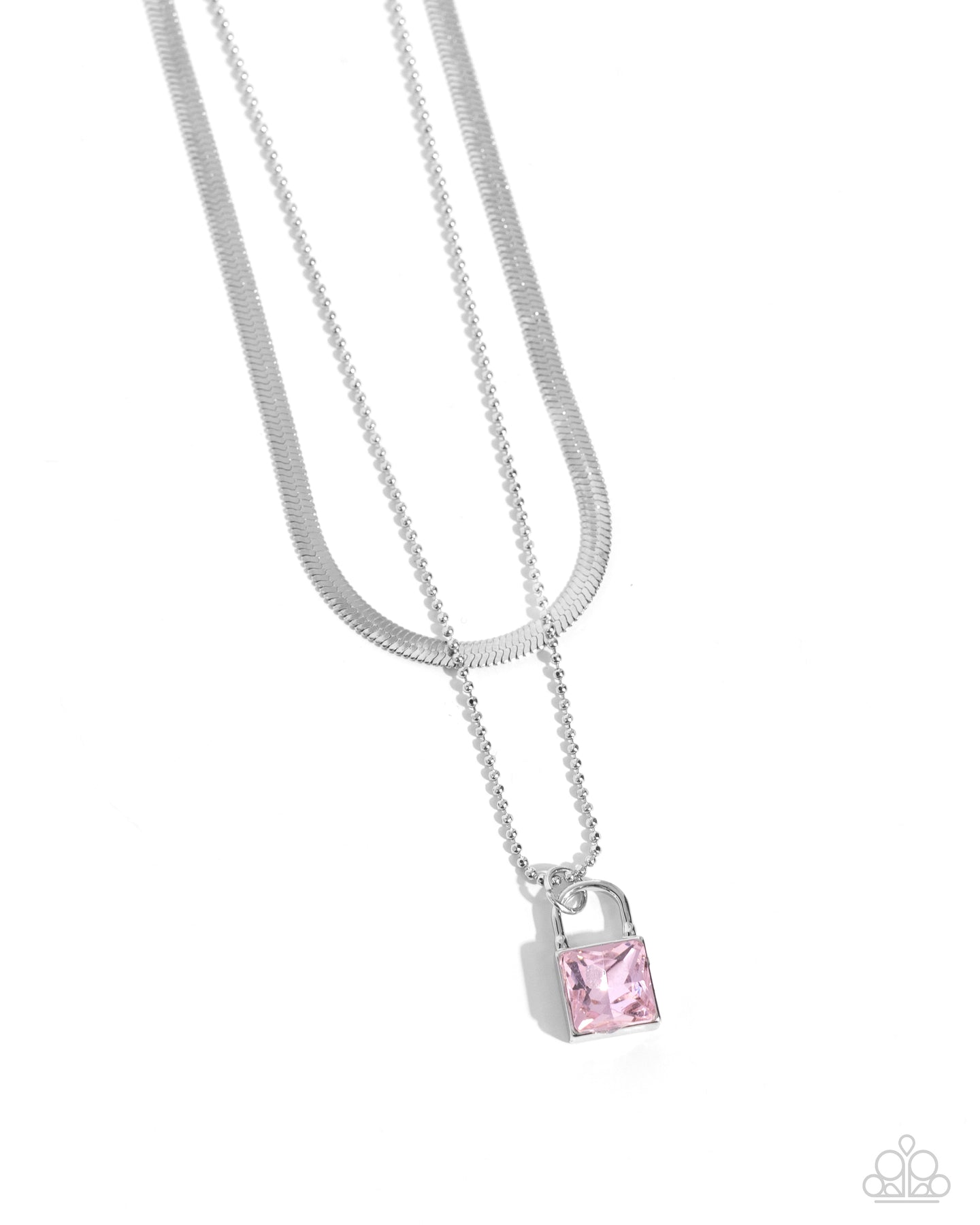 Padlock Possession - Pink necklace E008