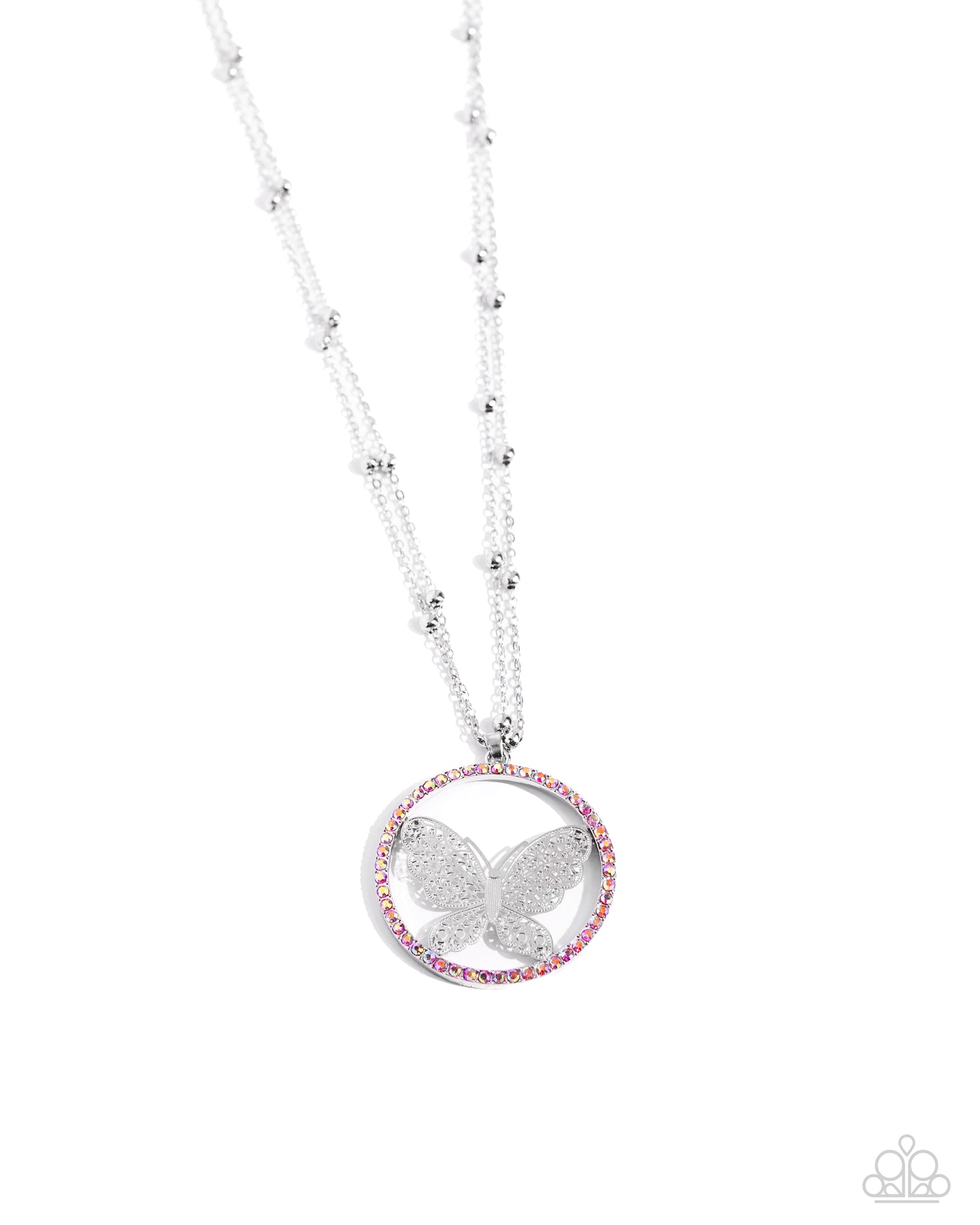 Festive Flight - Pink necklace A020/23