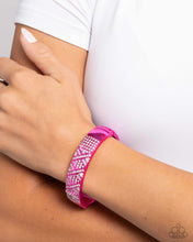 Load image into Gallery viewer, Refulgent Rebel - Pink hinge bracelet E025
