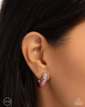 Load image into Gallery viewer, Ombré Observer - Pink clip-on hoop E008

