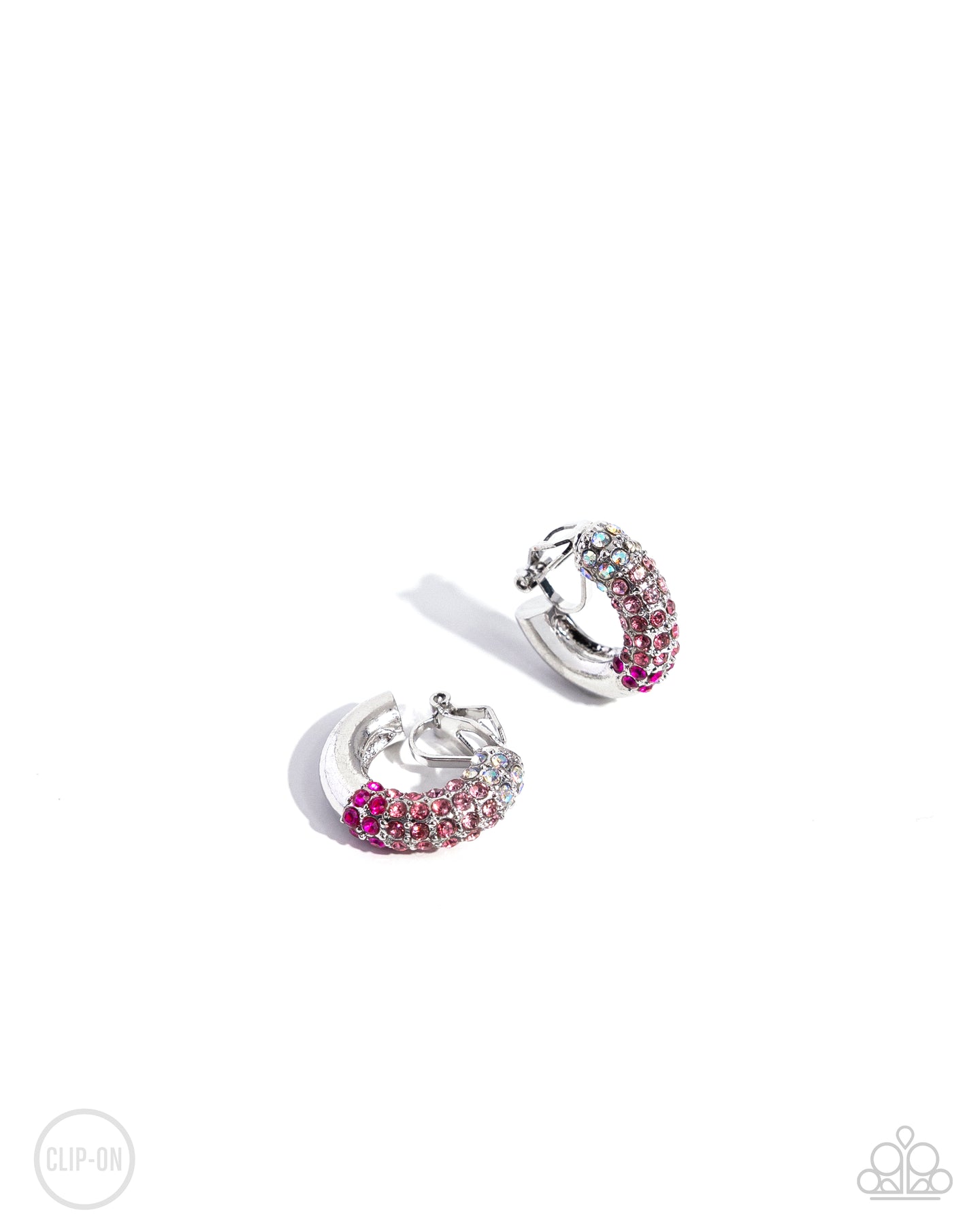 Ombré Observer - Pink clip-on hoop E008