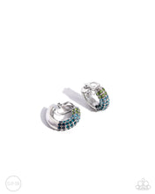 Load image into Gallery viewer, Ombré Observer - Blue  clip on hoop earring E022
