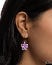 Load image into Gallery viewer, Horticultural Haute - Purple hoop earring D006
