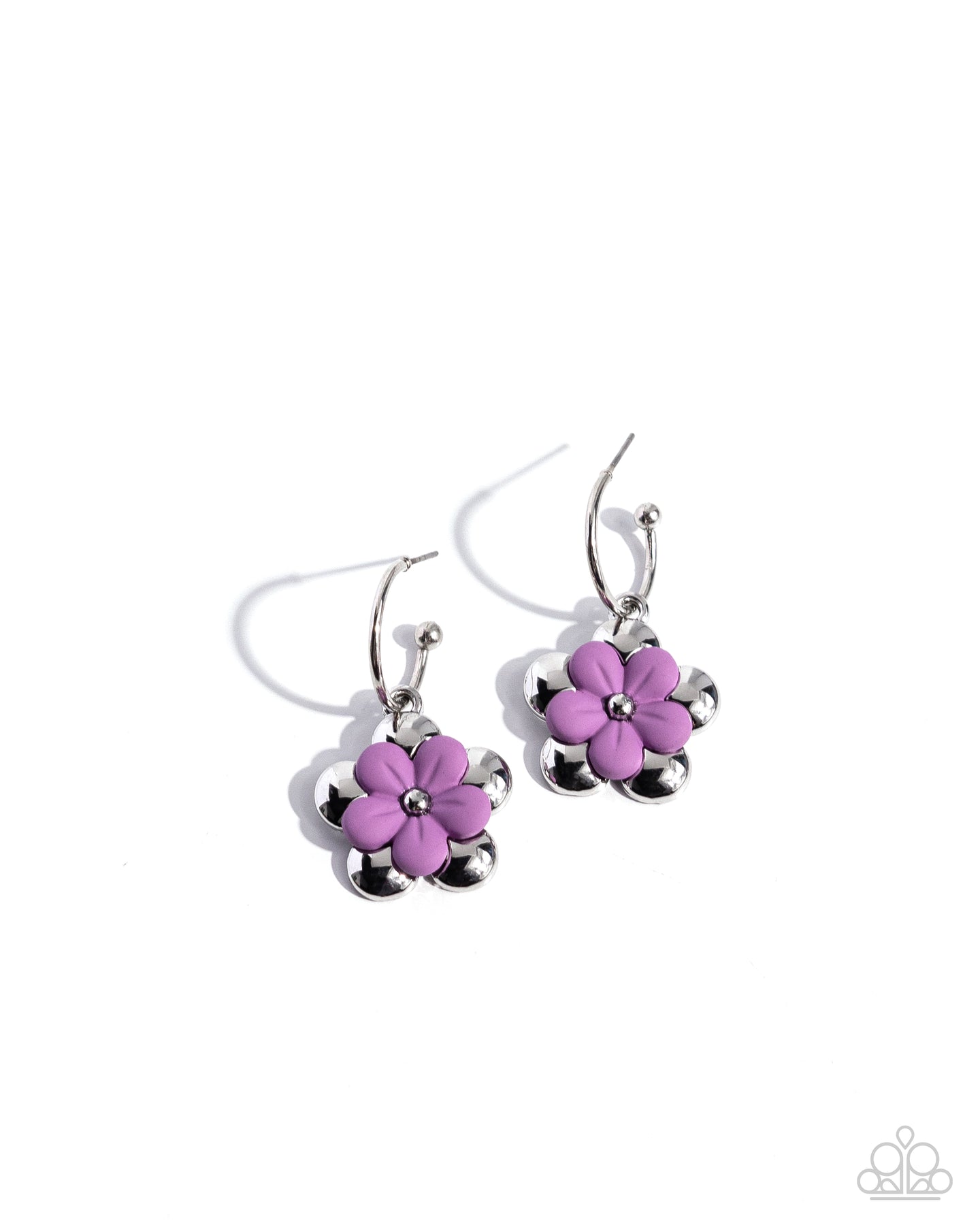 Horticultural Haute - Purple hoop earring D006