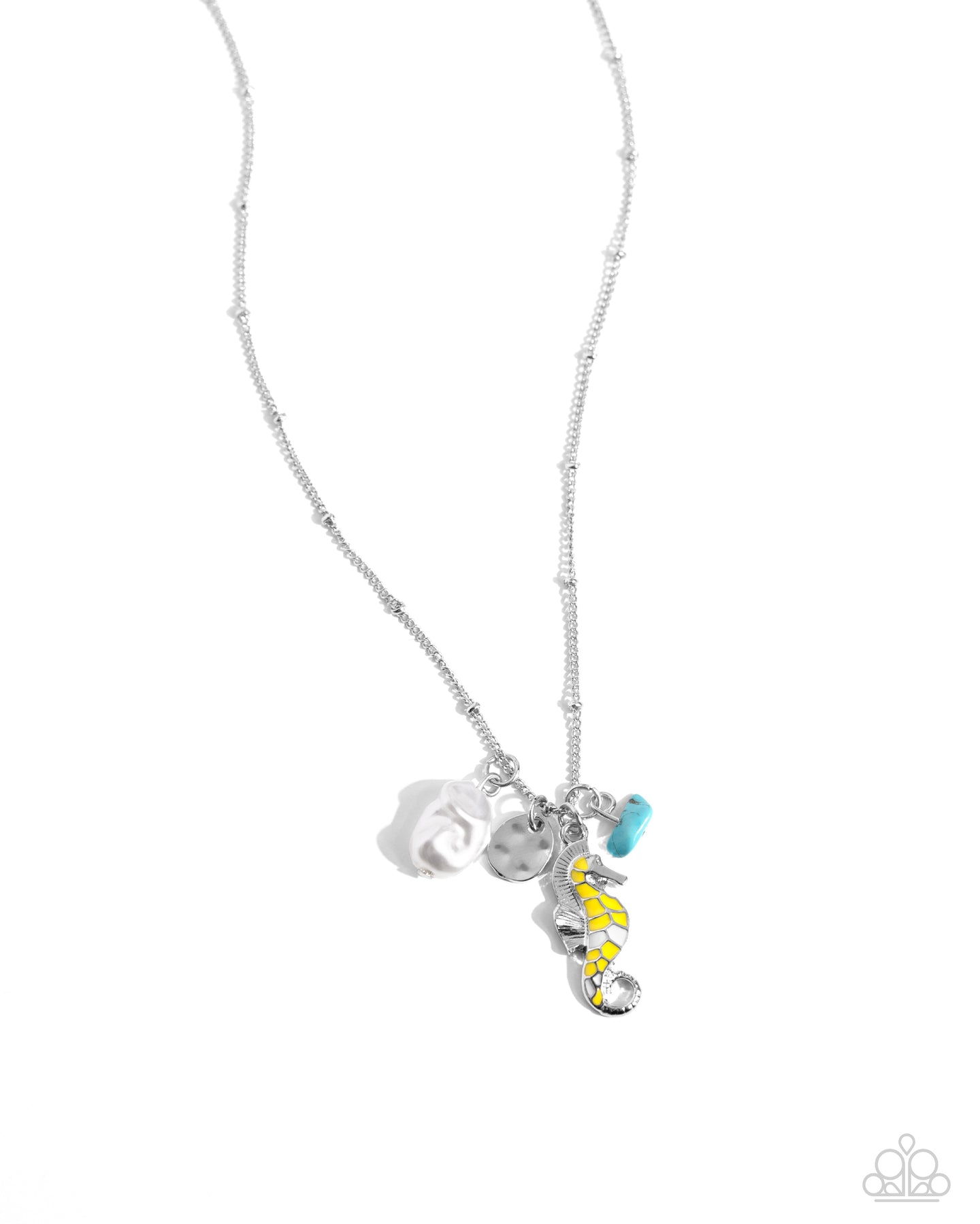 Seahorse Shimmer - Yellow necklace E009