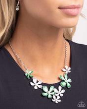 Load image into Gallery viewer, Reflective Rundown - Green necklace LR3
