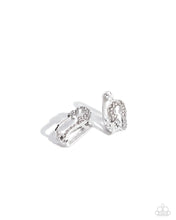 Load image into Gallery viewer, Safety Pin Secret - White hinge hoop earring 995
